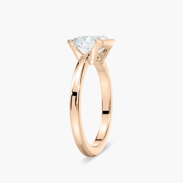 Radiant Cut Bezel Set Moissanite Ring in 925 Sterling Silver - Image 3
