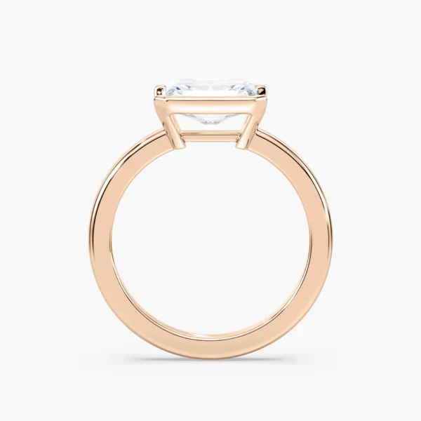 Radiant Cut Bezel Set Moissanite Ring in 925 Sterling Silver - Image 4