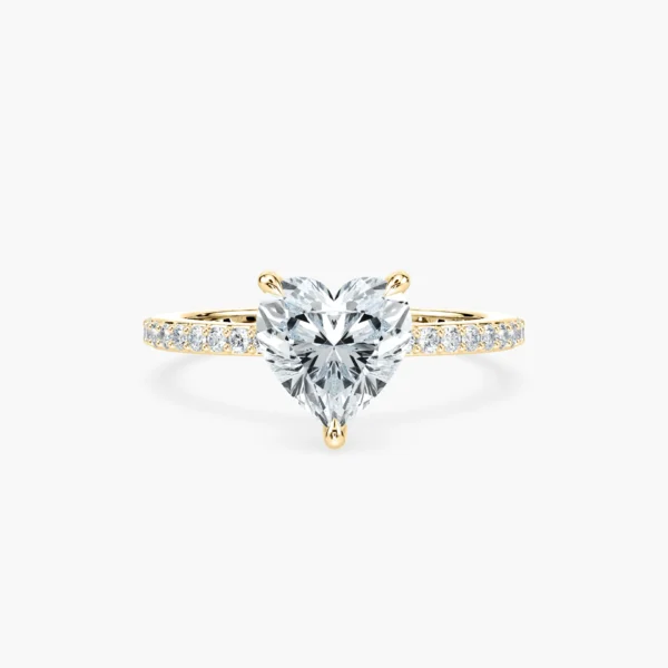 Exquisite Heart Shaped Diamond Engagement Ring in 925 Silver - Image 5