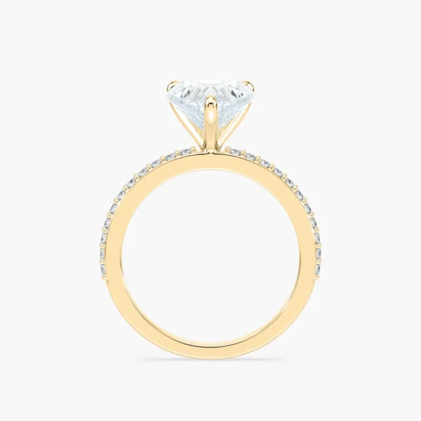 Exquisite Heart Shaped Diamond Engagement Ring in 925 Silver - Image 2