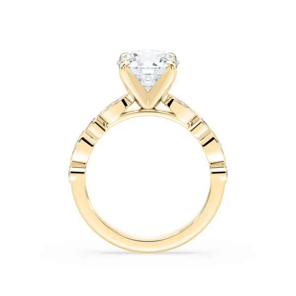 Elegant 925 Silver Engagement Ring with Sparkling Round Cut Stones - Image 3