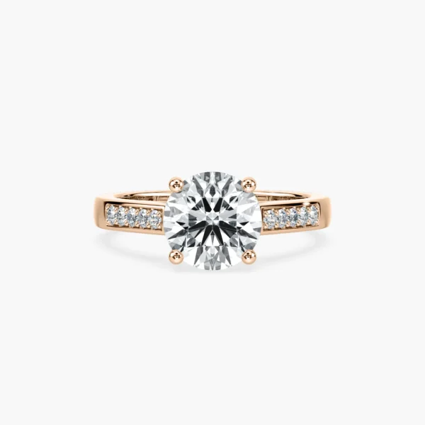 Round-Cut Moissanite Engagement Ring – 925 Sterling Silver - Image 2