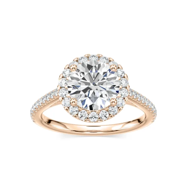 Moissanite Halo Engagement Ring | Timeless Symbol of Love in 925 Silver