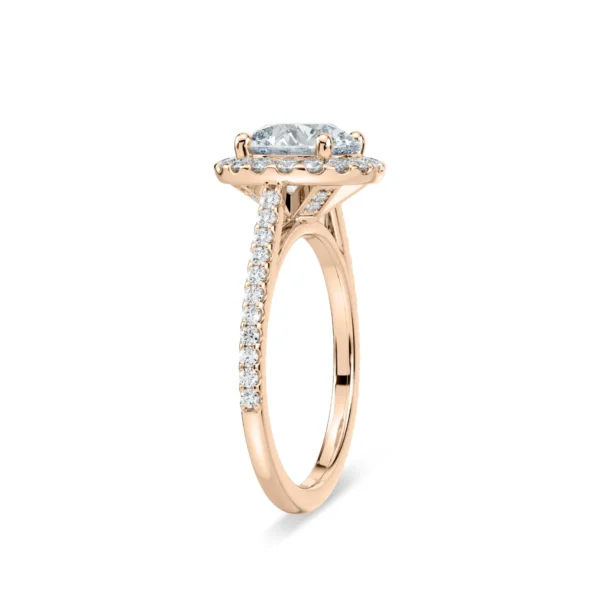 Moissanite Halo Engagement Ring | Timeless Symbol of Love in 925 Silver - Image 2
