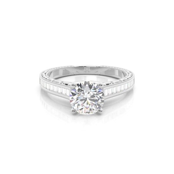 Vintage Inspired Solitaire Engagement Ring in 925 Sterling Silver – A Timeless Classic - Image 4