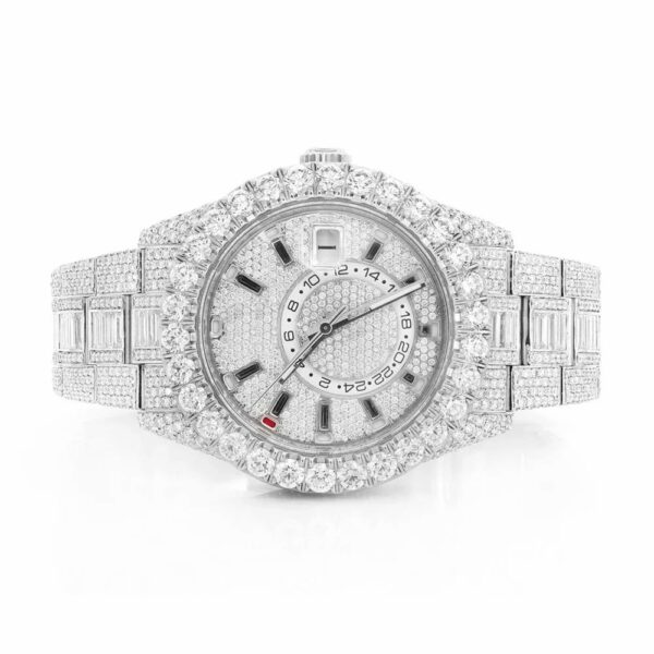 Rolex Oyster Perpetual Sky-Dweller | Silver Tone Diamond Studded Watch
