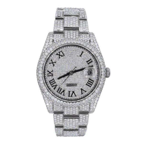 Hip Hop Round Brilliant Cut Moissanite Watch – Luxury Redefined