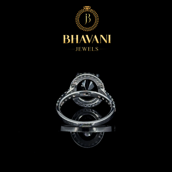 Midnight Majesty Black Diamond Ring – Bold Elegance in 925 Silver - Image 3