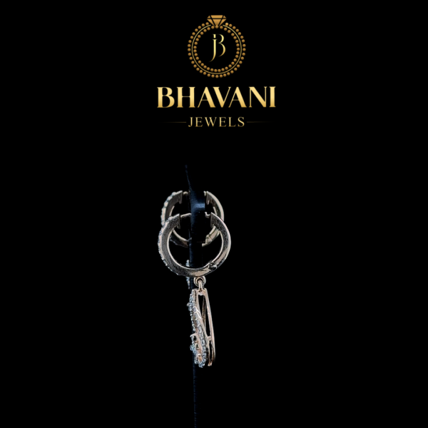 Teardrop Butterfly Diamond Earrings | Nature-Inspired Elegance - Image 3