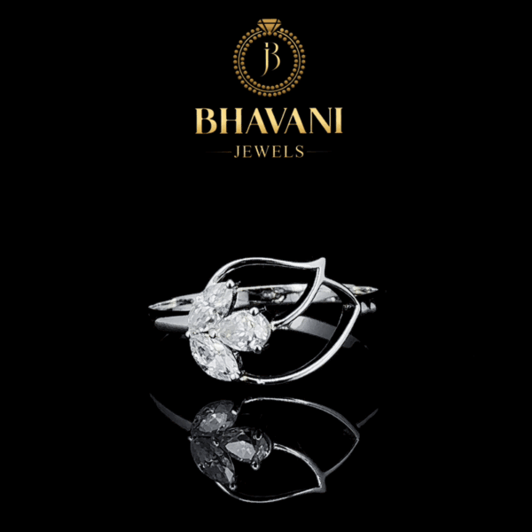 Floral Diamond Bloom Ring – Nature’s Elegance in Every Sparkle - Image 6