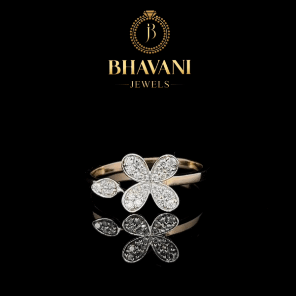 Diamond Floral Ring – A Blooming Symbol of Elegance - Image 2