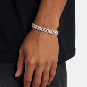 Iced Cuban Link Bracelet – 925 Sterling Silver