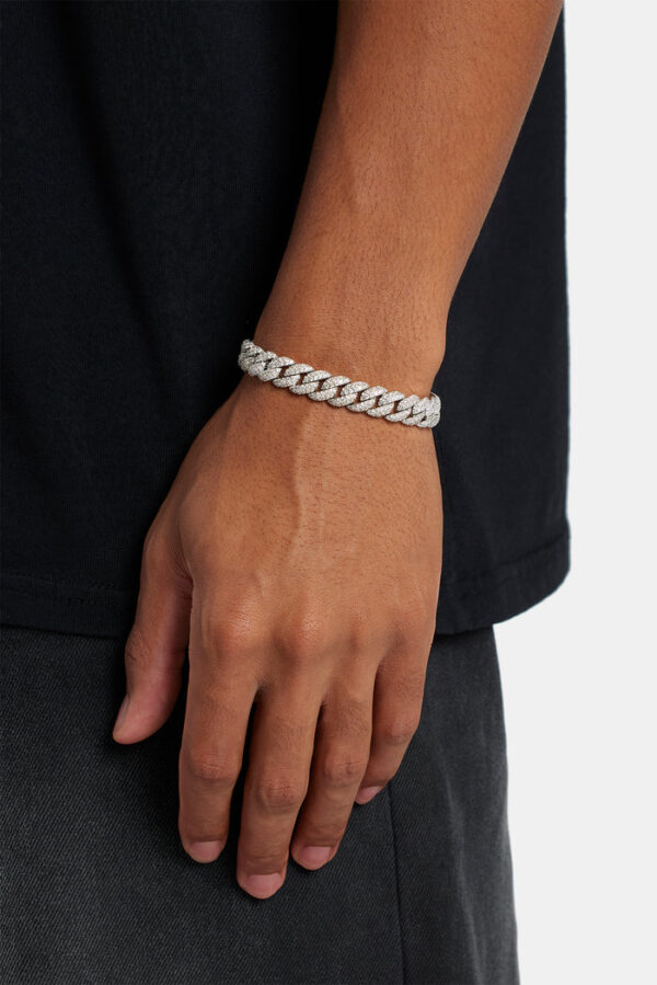 Iced Cuban Link Bracelet – 925 Sterling Silver