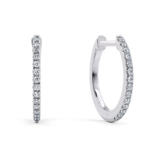 Classic Moissanite Pave Hoop Earrings in 925 Silver