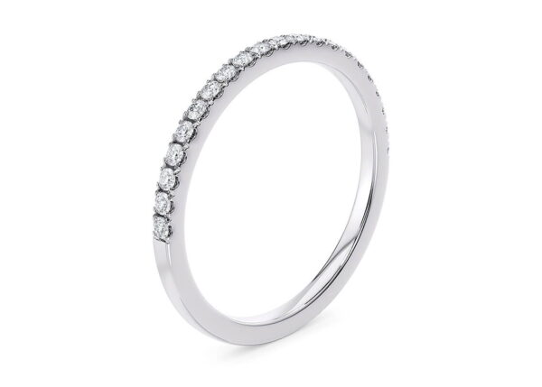 Round Cut Diamond Eternity Band in Silver - Image 4
