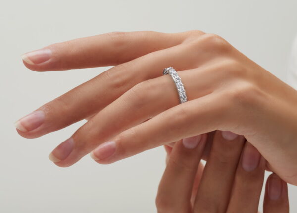 Princess-Cut Diamond Eternity Band  – Timeless Sparkle - Image 3