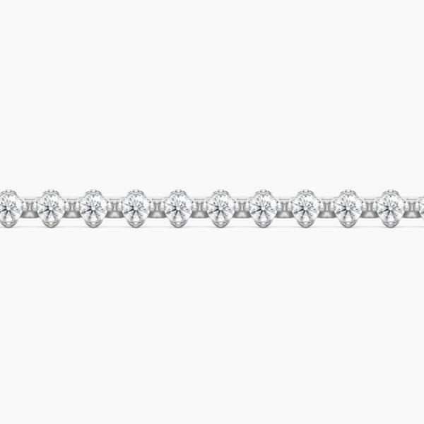 Moissanite Pave Bangle Bracelet in 925 Sterling Silver - Image 3