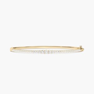 Moissanite Pave Bangle Bracelet in 925 Sterling Silver