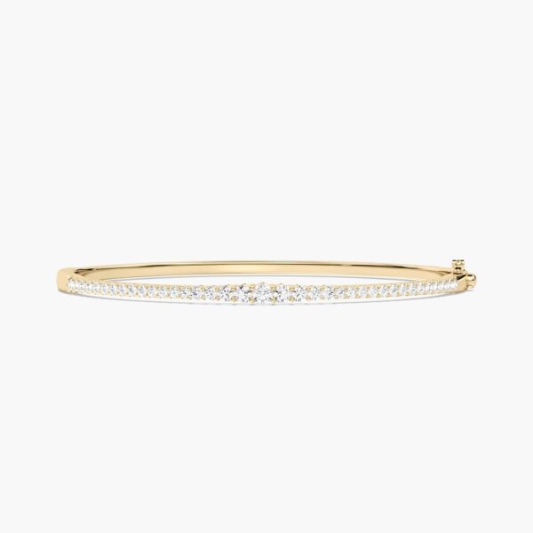 Moissanite Pave Bangle Bracelet in 925 Sterling Silver