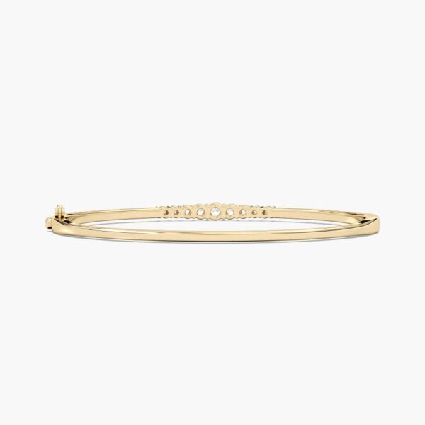 Moissanite Pave Bangle Bracelet in 925 Sterling Silver - Image 2