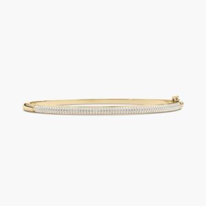 Moissanite Pave Bangle Bracelet in 925 Sterling Silver
