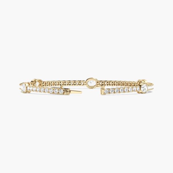 Moissanite Oval Station Tennis Bracelet in 925 Sterling Silver - Image 2