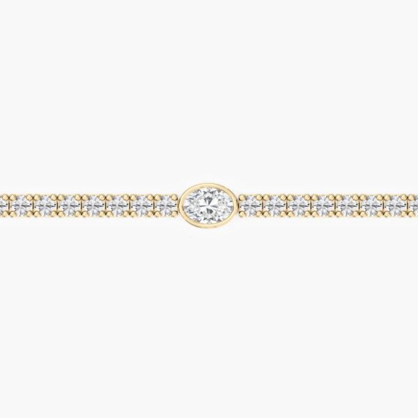 Moissanite Oval Station Tennis Bracelet in 925 Sterling Silver - Image 3