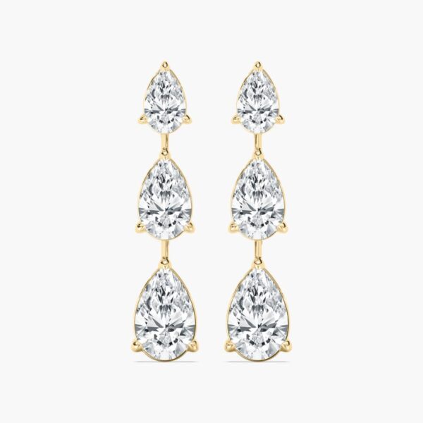 Moissanite Pear Drop Earrings | Elegant Sparkle in 925 Silver
