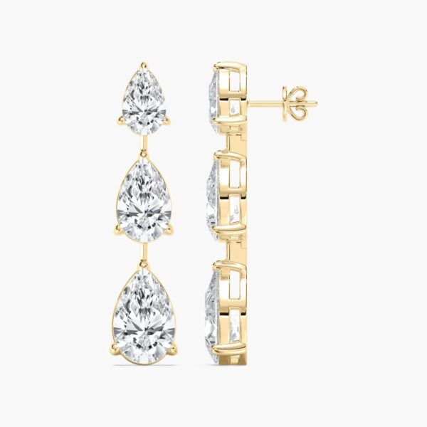 Moissanite Pear Drop Earrings | Elegant Sparkle in 925 Silver - Image 2