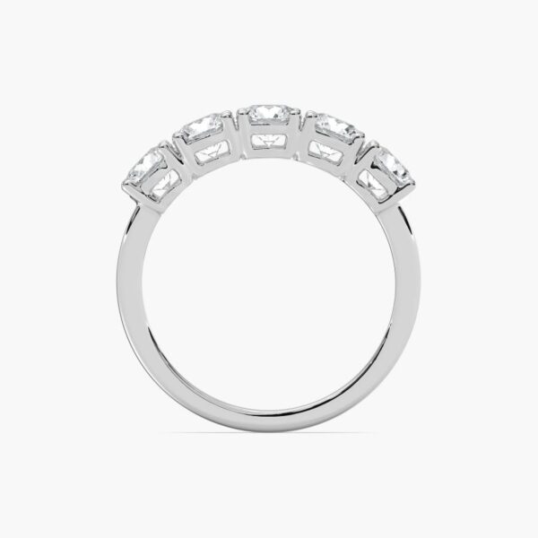 Elegant Silver Seven-Stone Diamond Anniversary Ring – Timeless Sparkle - Image 4