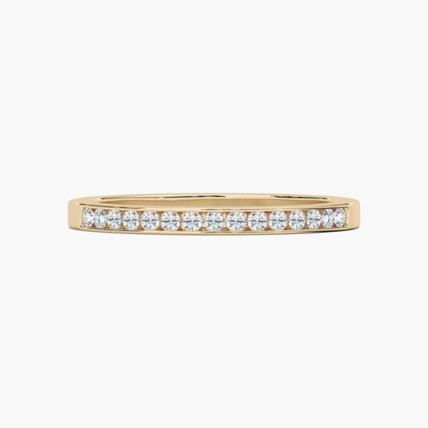 Moissanite Silver Channel-Set Band – Sleek & Timeless Beauty - Image 2
