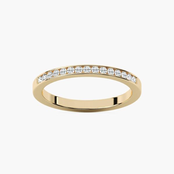 Moissanite Silver Channel-Set Band – Sleek & Timeless Beauty