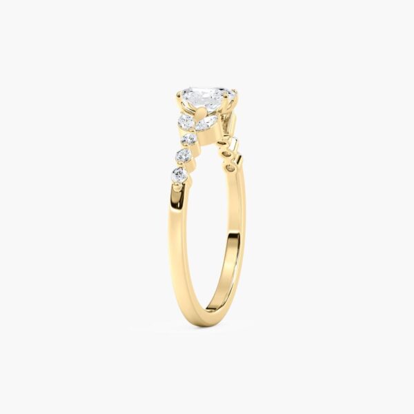 Exquisite Oval Cut Diamond Floral Ring | 925 Sterling Silver Elegance - Image 3