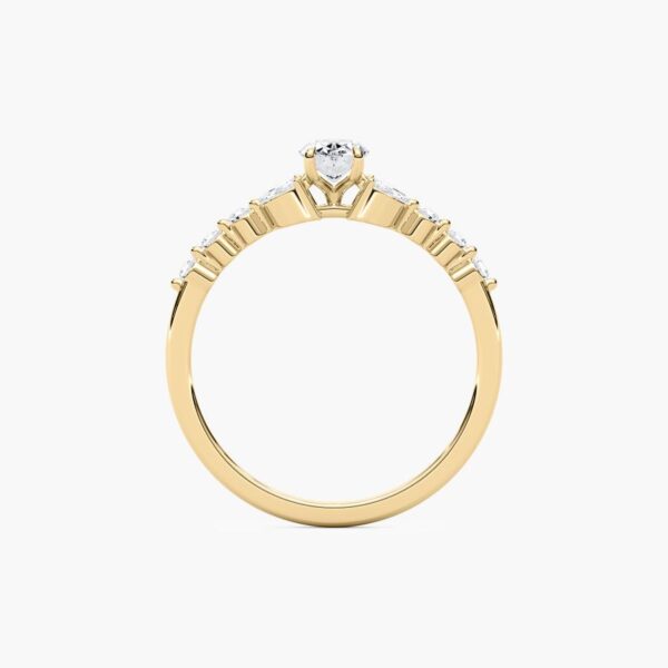 Exquisite Oval Cut Diamond Floral Ring | 925 Sterling Silver Elegance - Image 4