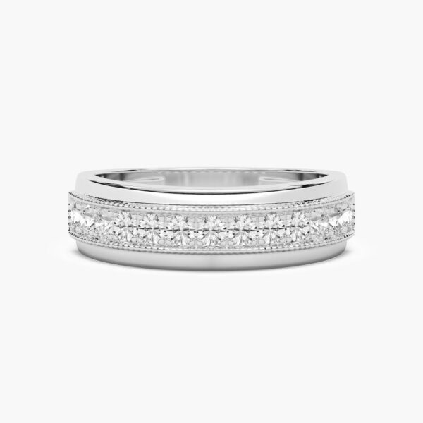 Classic Men's 925 Silver Diamond Ring– Timeless Elegance - Image 2