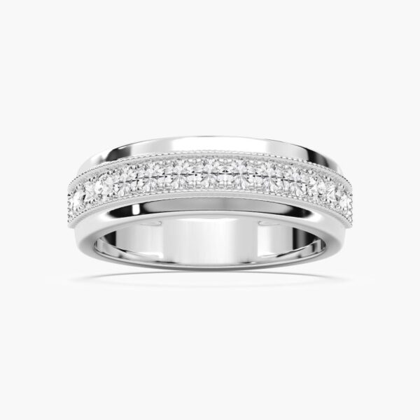 Classic Men's 925 Silver Diamond Ring– Timeless Elegance