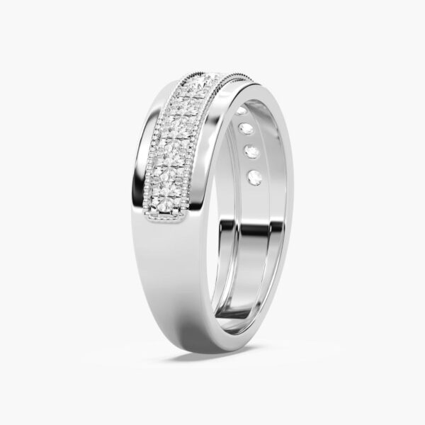 Classic Men's 925 Silver Diamond Ring– Timeless Elegance - Image 3