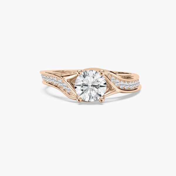 Elegant Twisted Shank Solitaire Engagement Ring in 925 Silver - Image 2