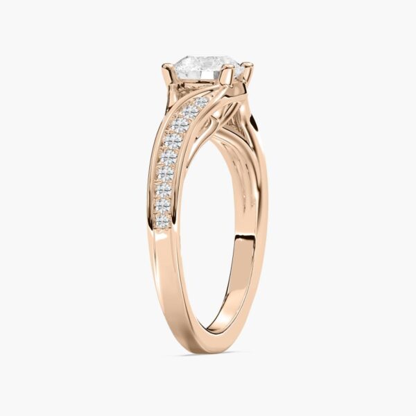Elegant Twisted Shank Solitaire Engagement Ring in 925 Silver - Image 3