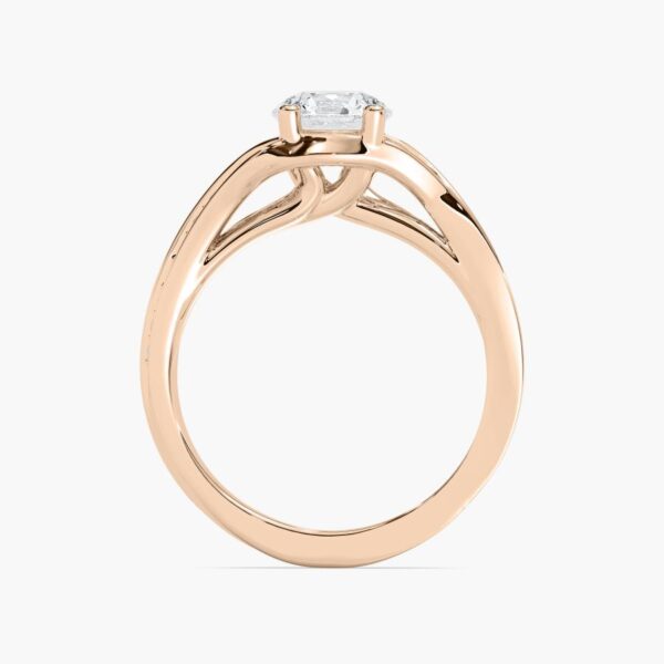 Elegant Twisted Shank Solitaire Engagement Ring in 925 Silver - Image 4