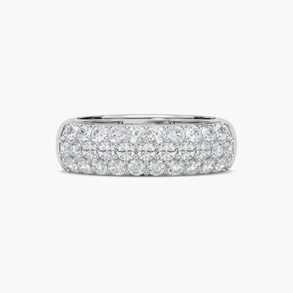 Luxurious Silver Pave Diamond Band – Ultimate Sparkle & Elegance - Image 2