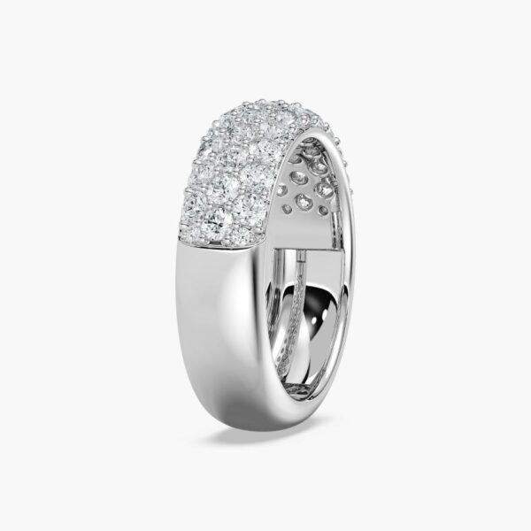 Luxurious Silver Pave Diamond Band – Ultimate Sparkle & Elegance - Image 3