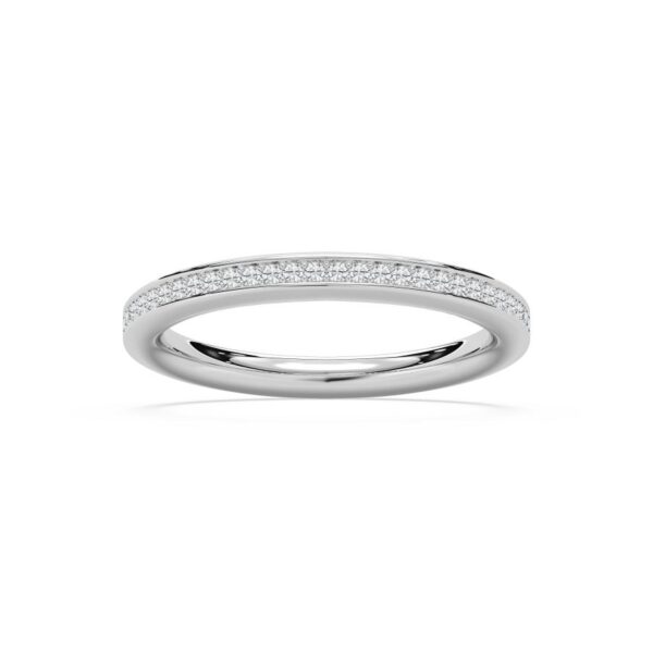 Elegant Pavé Wedding Band in 925 Sterling Silver – Timeless & Minimalist