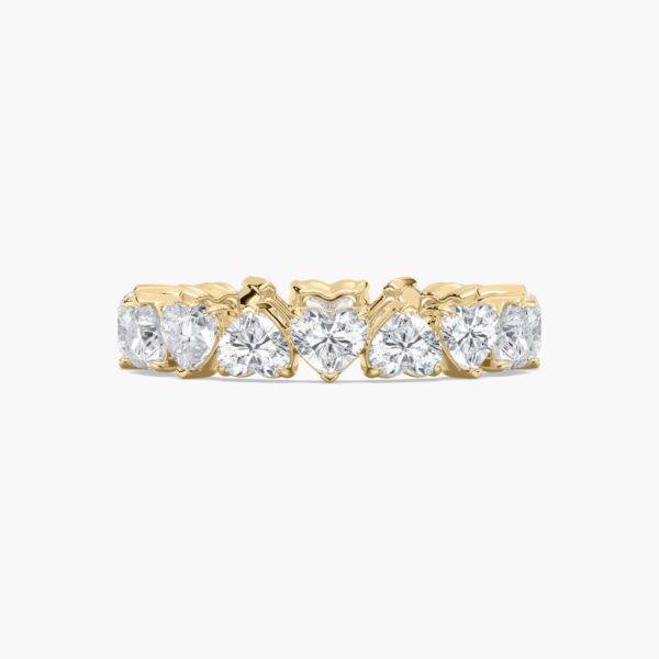 Romantic Heart-Shaped Silver Eternity Ring – Symbol of Love - Image 4