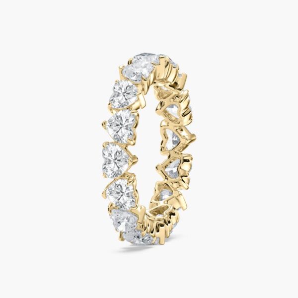 Romantic Heart-Shaped Silver Eternity Ring – Symbol of Love - Image 3